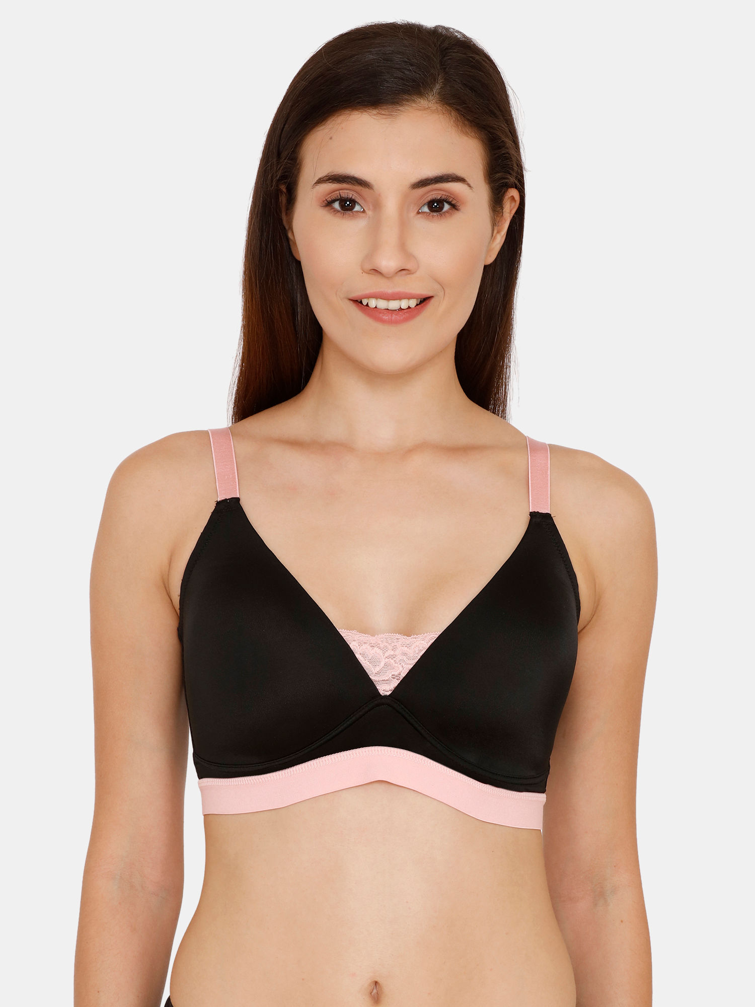 Buy Zivame Beautiful Basics Wirefree T-Shirt Bra - Anthracite (36D) Online