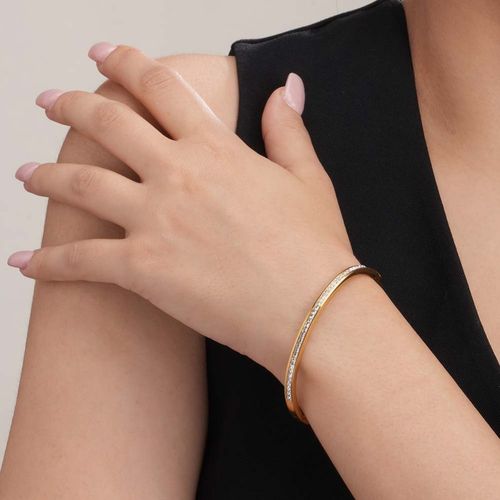 Palmonas Women Gold Plated Sparkling Line Kada