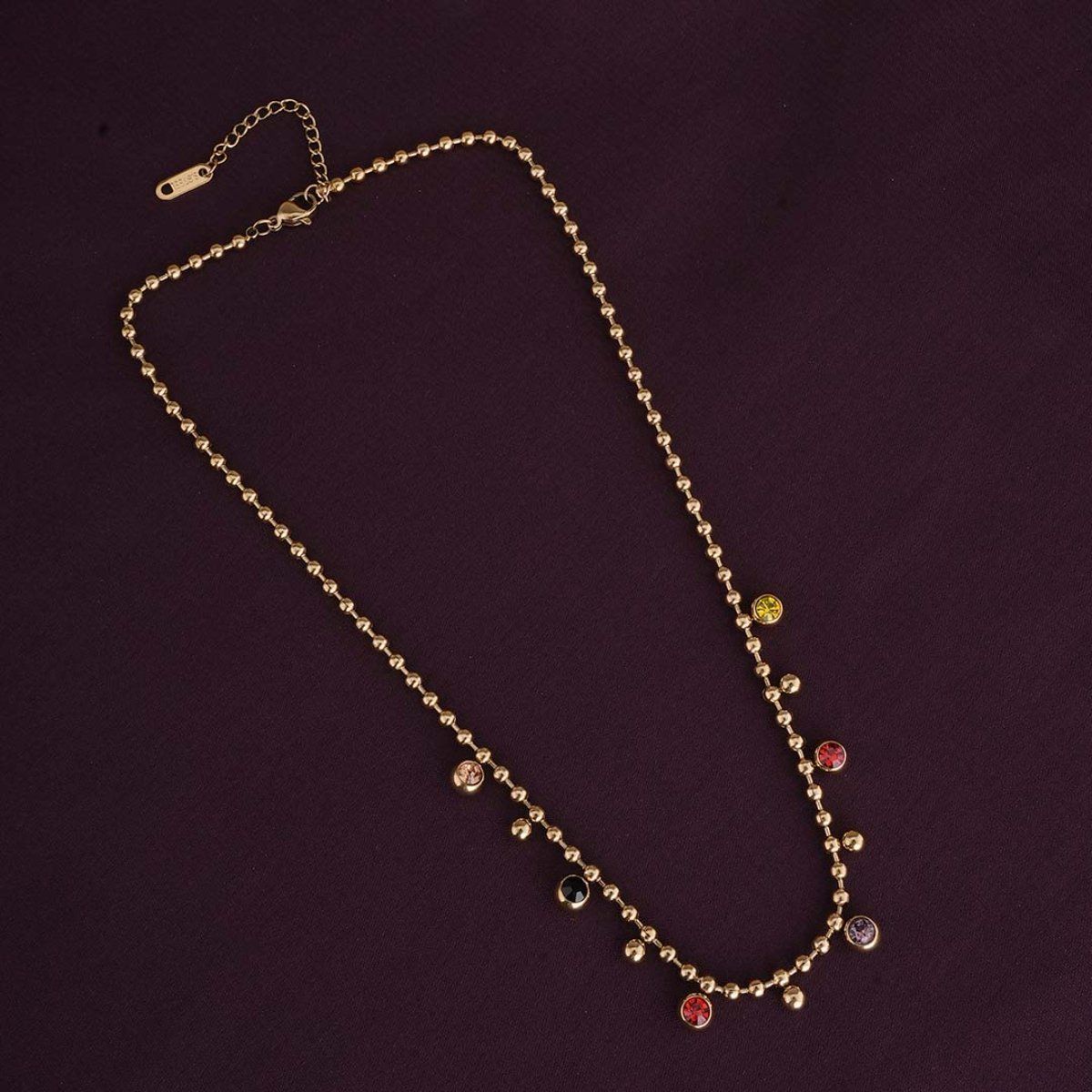 Buy Palmonas Women Multi-Color Jewel Cascade Beaded