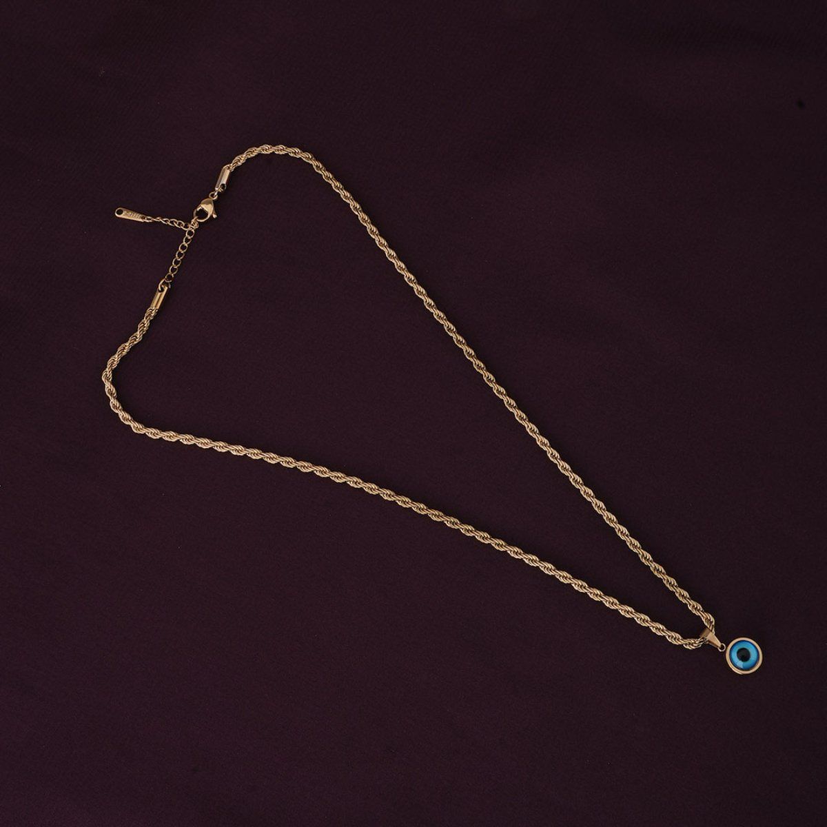 Buy Palmonas Women Blue Evil-Eye Spiral Necklace Online