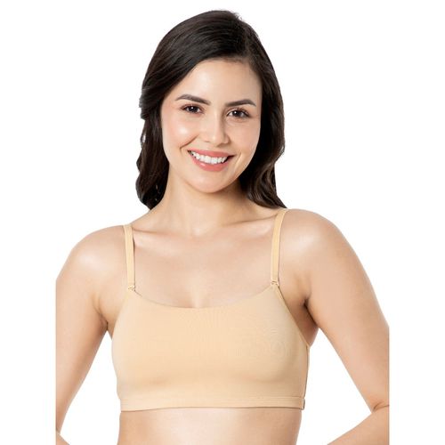 Buy Amante Solid Non Padded Non-wired Full Coverage Slip-on Bra - Nude  Online
