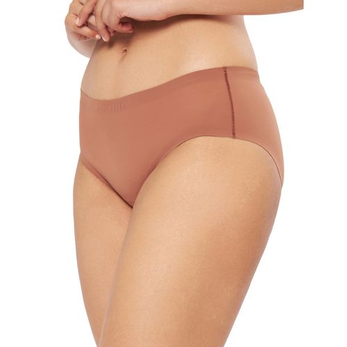 Buy Amante Solid Full Coverage High Rise Full Brief Panty - Brown Online