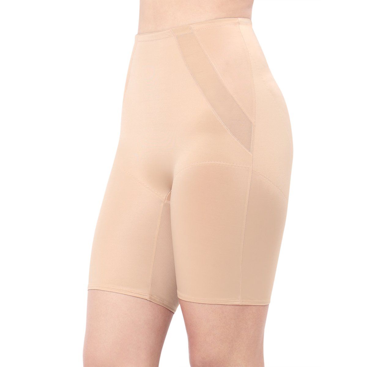 Buy Amante Solid Full Coverage High Rise Thigh Shaper Nude Online