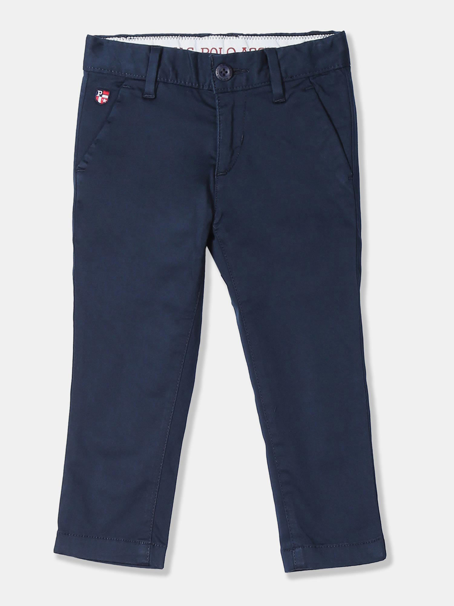 US POLO ASSN Boys Regular Fit Solid Trousers  Blue Buy US POLO ASSN  Boys Regular Fit Solid Trousers  Blue Online at Best Price in India  Nykaa
