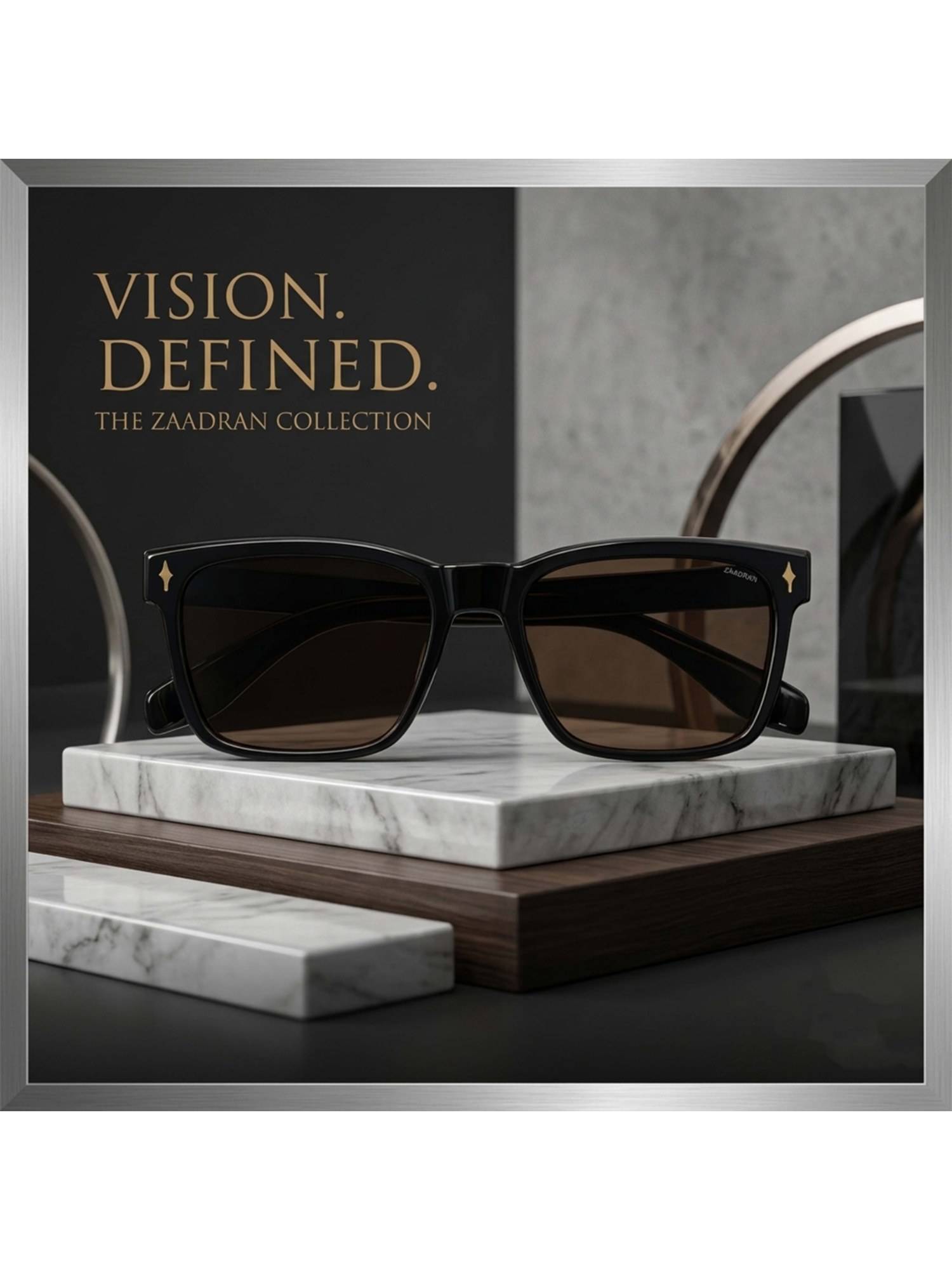 Buy Zaadran Brown Almaty-Retro Brown Square Sunglass (Almaty-Retro