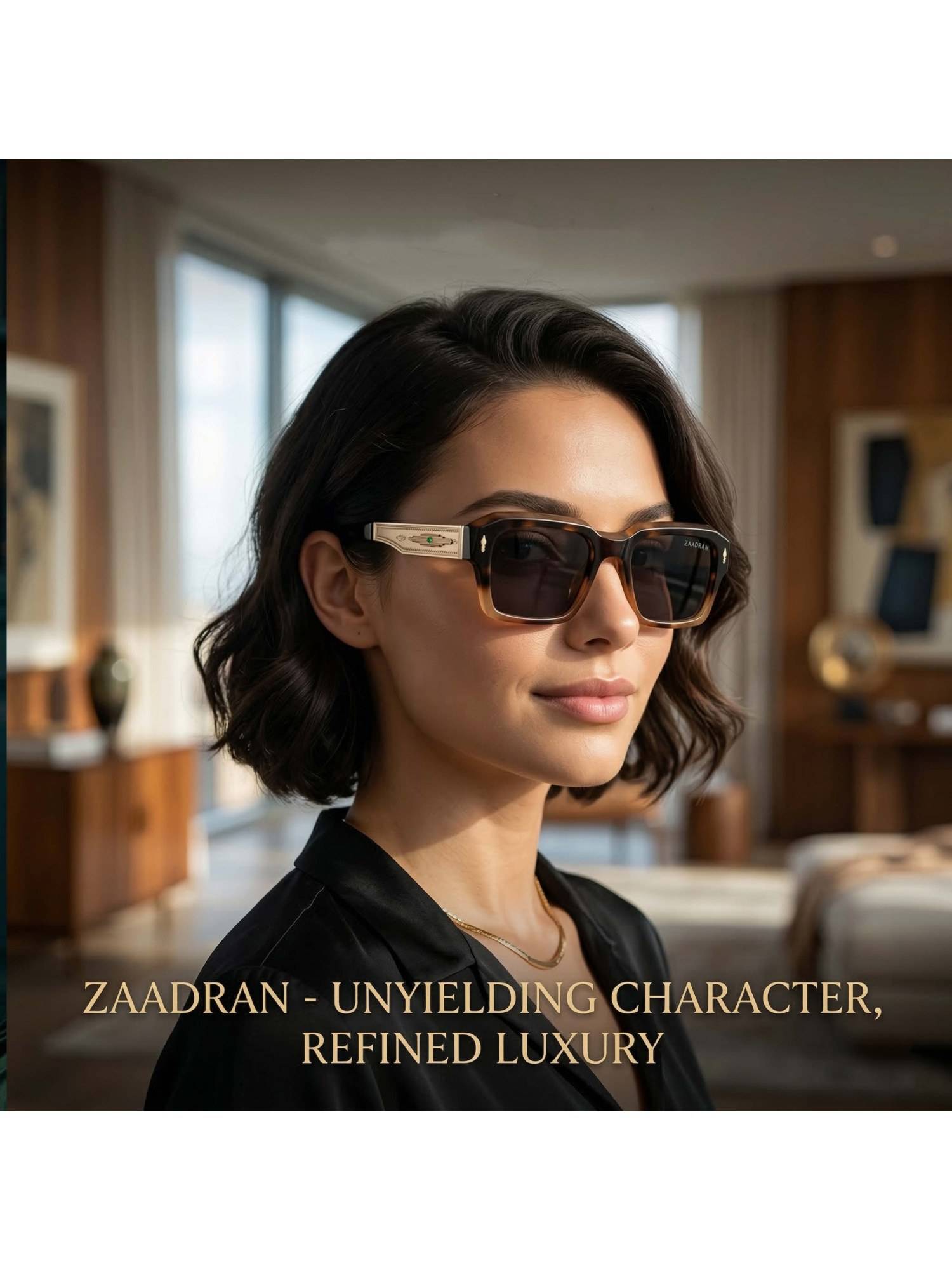 Zaadran Brown Bagan-Black Brown Wayfarer Sunglass (Bagan-Black Brown) (54)