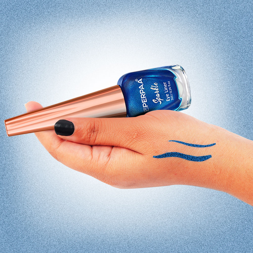 Buy PERPAA Black Kohl Kajal + Long Stay Liquid Blue Eyeliner Combo Online