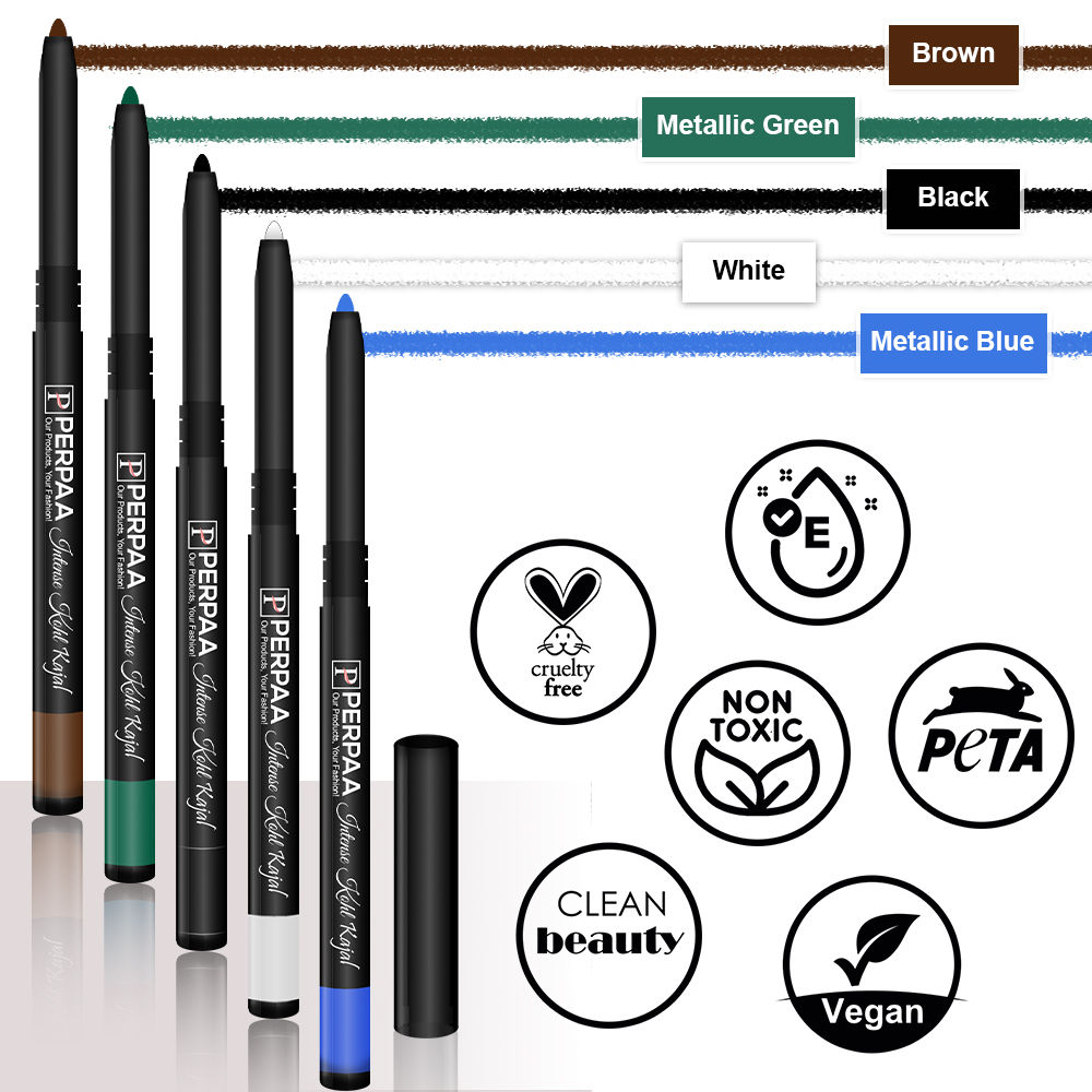 Buy PERPAA Kohl Kajal + Long Stay Liquid Eyeliner Combo Pack Online