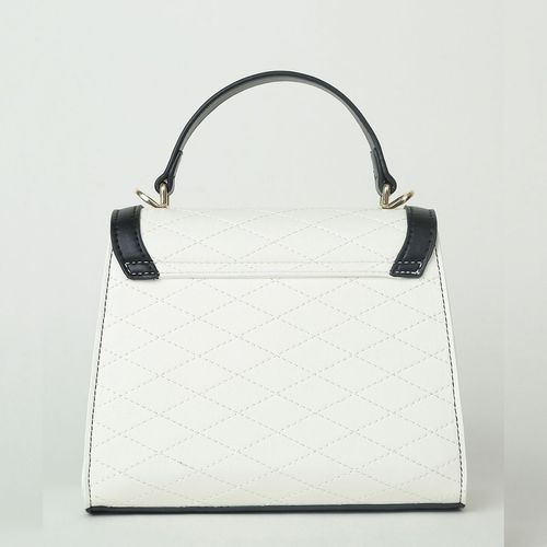 IYKYK by Nykaa Fashion Off White Black Quilted Satchel Handbag: Buy IYKYK  by Nykaa Fashion Off White Black Quilted Satchel Handbag Online at Best  Price in India