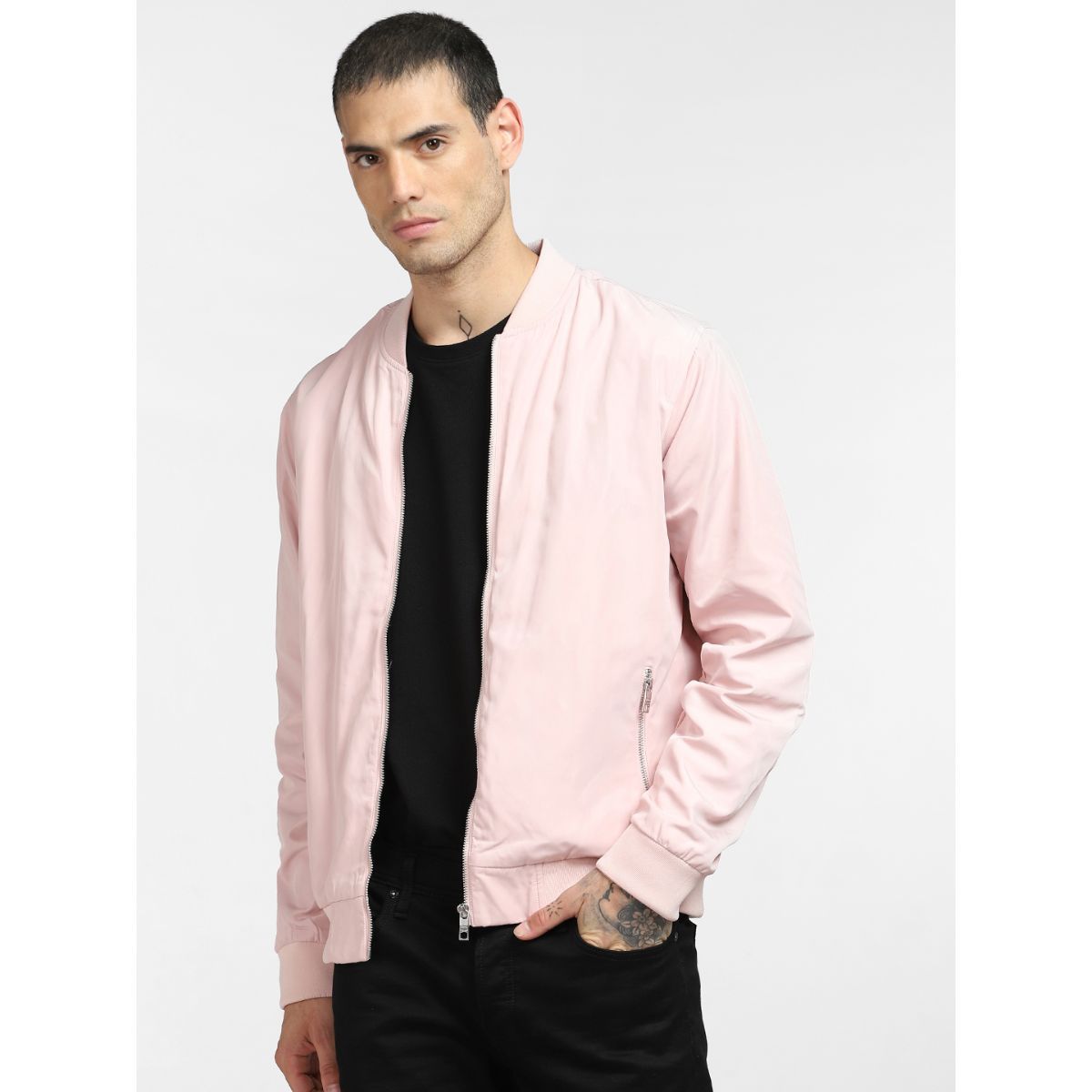 Bright pink bomber jacket hotsell