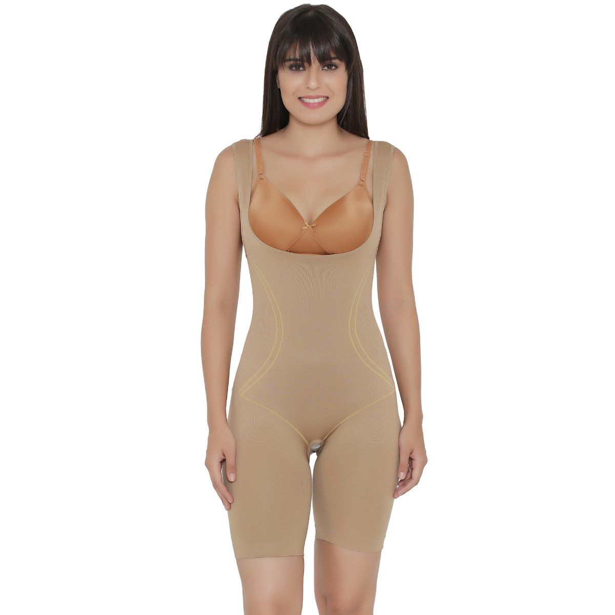 Clovia Women's Laser-Cut No-Panty Lines High Compression Body Suit