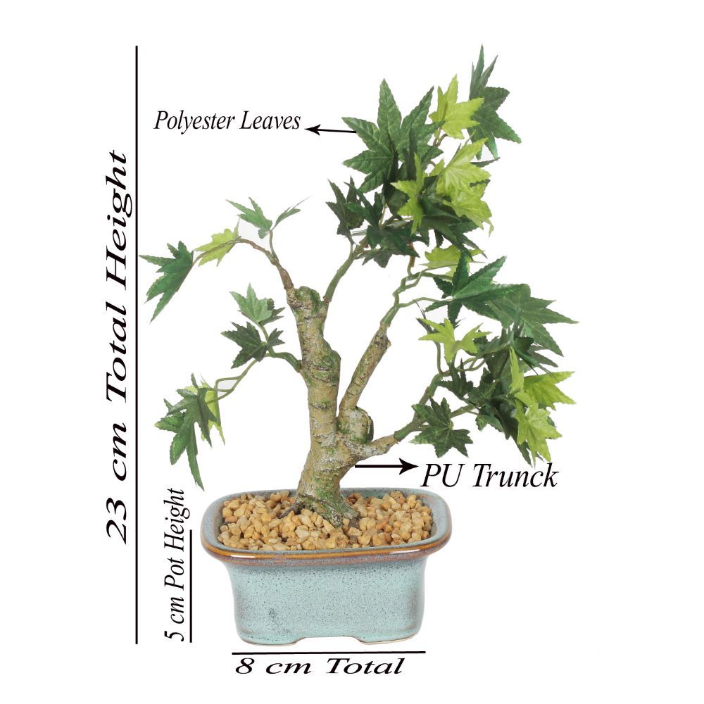 Fourwalls Artificial Japanese Maple Bonsai Plant in a Ceramic Pot Buy