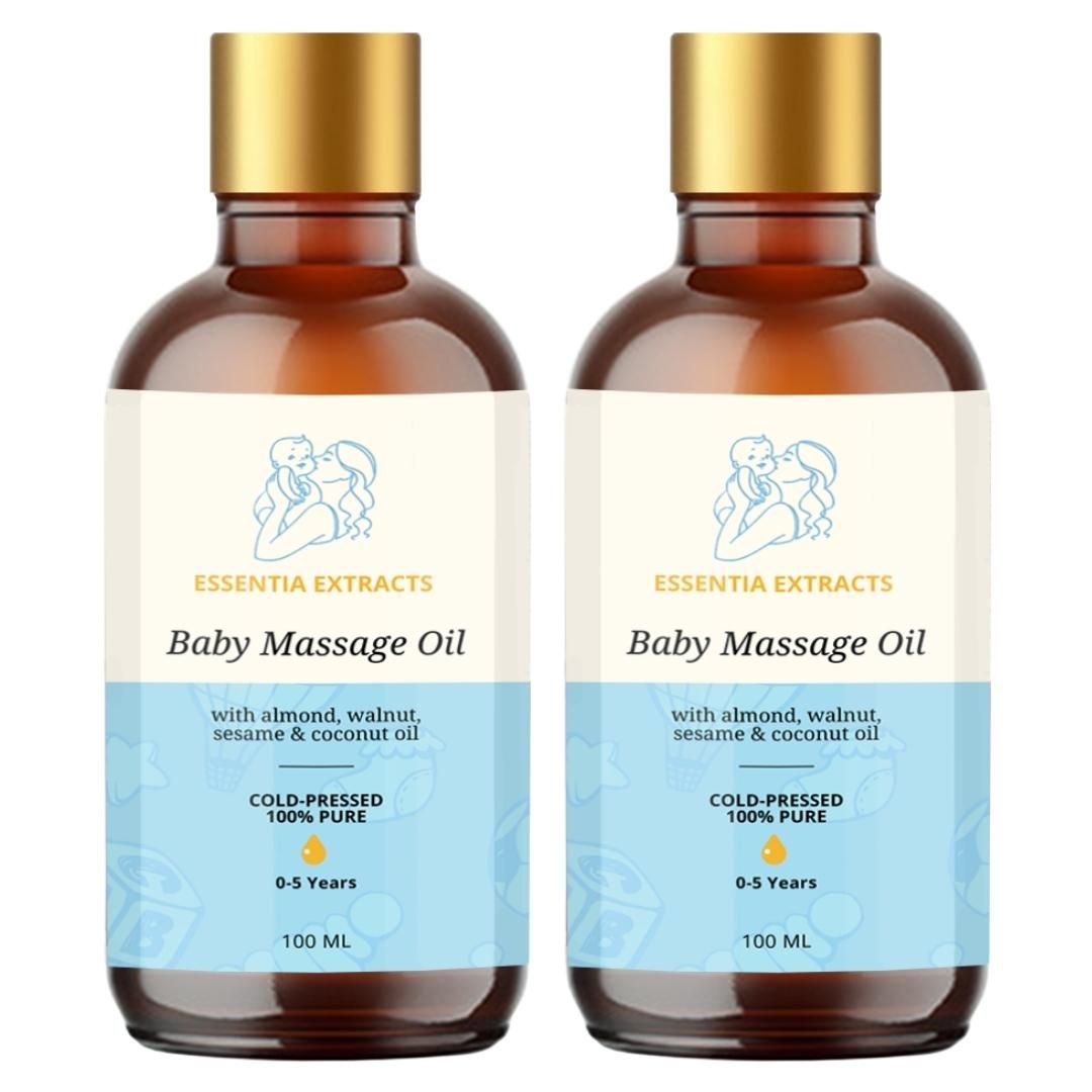 Essentia Extracts Combo Of 2 Baby Massage Oils, Cold-pressed
