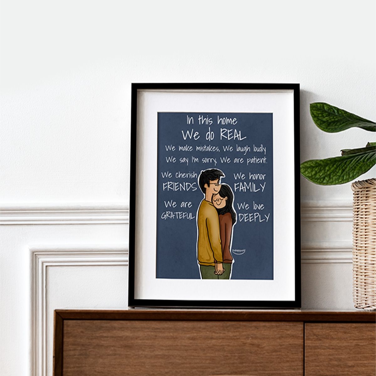 Buy Happywagon Home Wall Art A5 Framed Online