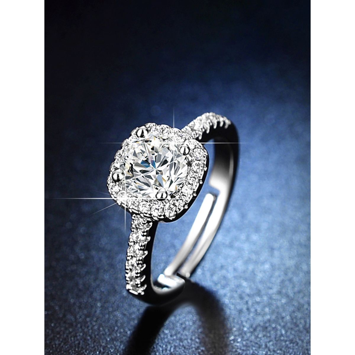 1.78CT Round Diamond Engagement Ring, Square Shaped Double Halo Round Cut Diamond  Ring 14k White Gold, Round Cut Ring, Wedding Proposal Ring - Etsy