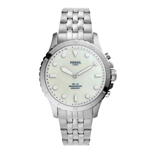 Buy Fossil FB-01 Hybrid Silver Smart Watch FTW5072 Online