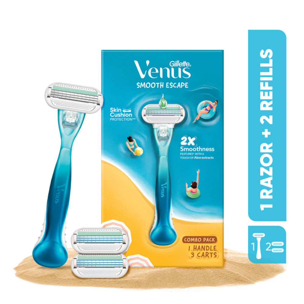 Gillette Venus Razor with Aloe Extract & 2 Refills Combo