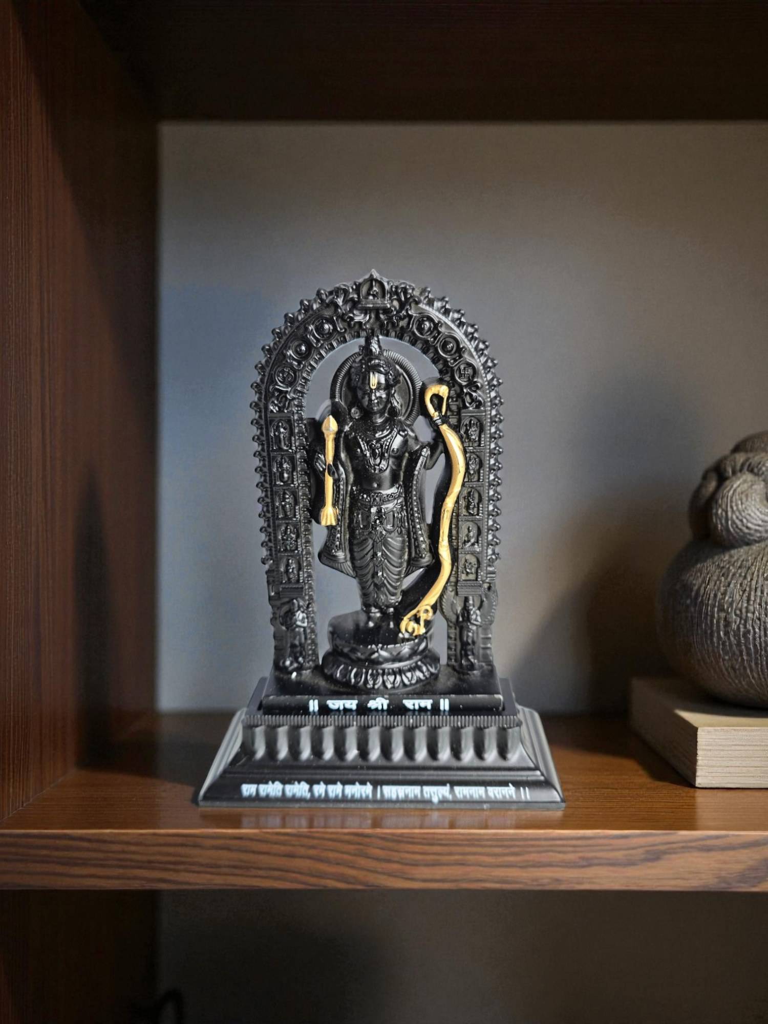 Sun Mun Decors Black Premium Metal Ram Lalla