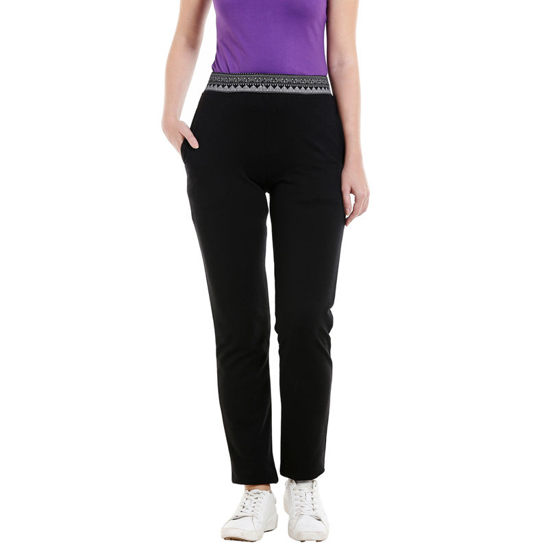 Buy BODYACTIVE Womens Navy Solid Cotton Blend Single Track Pants Online at  Best Prices in India  JioMart