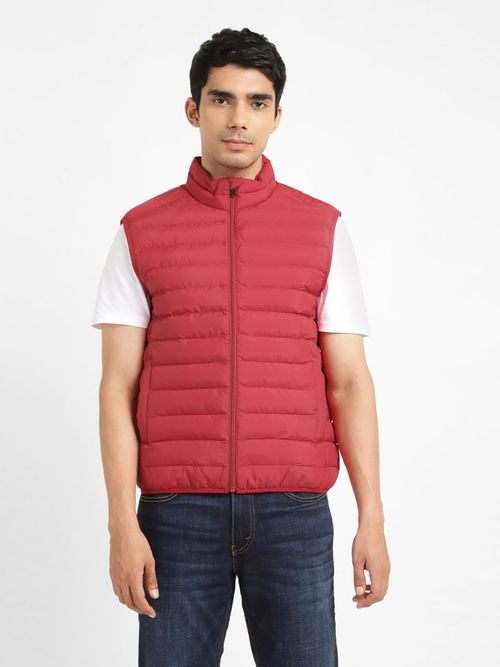 Levi's Men Red Solid Regular Fit Puffer Jacket