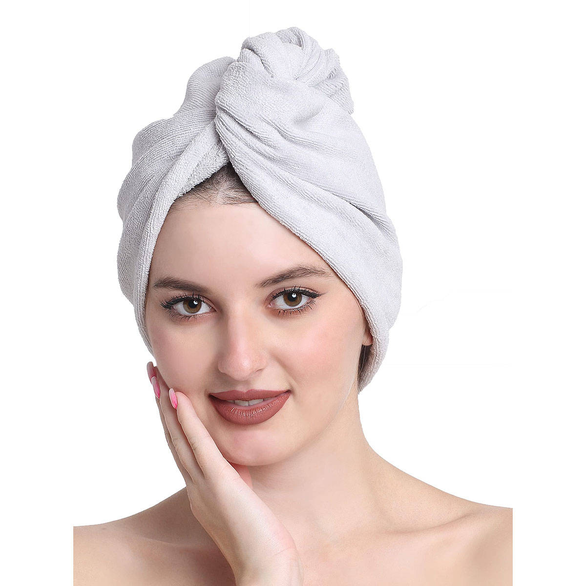 Creeva White Luxury Cotton Hair Wrap Towel
