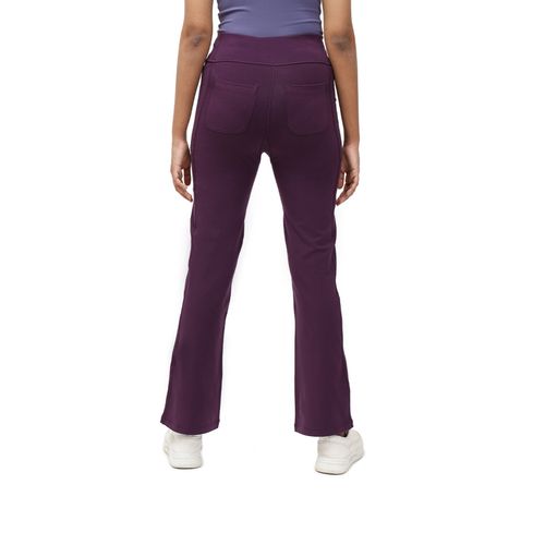 Buy Bliss Club Women Lavender Groove-In Cotton Flare Pants Tall