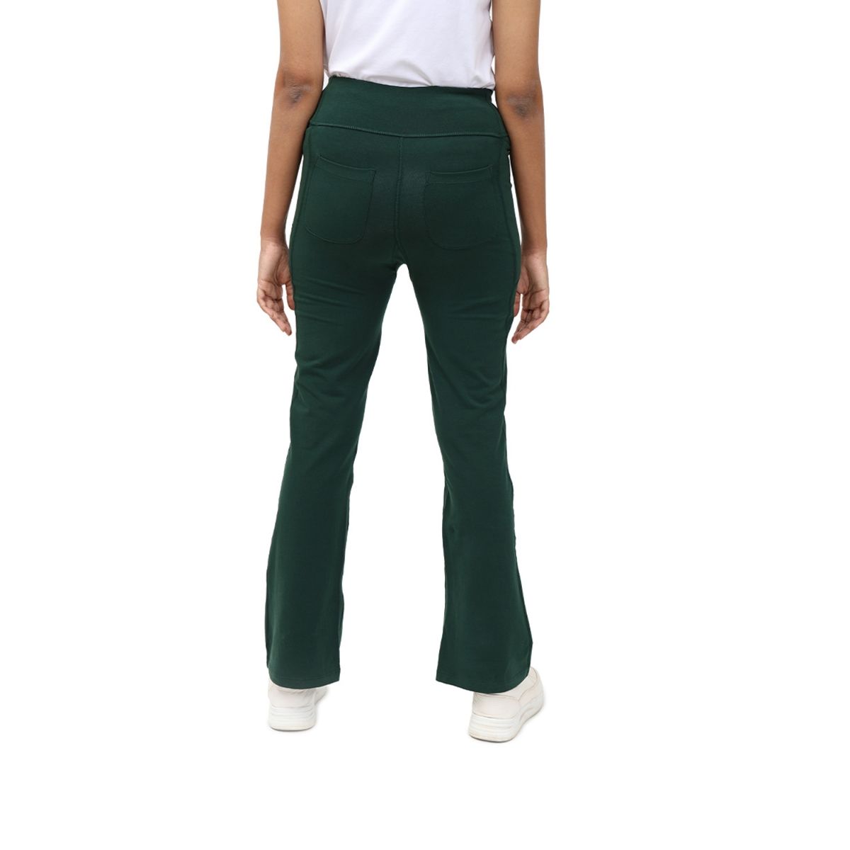 Buy Bliss Club Women Pine Groove-In Cotton Flare Pants Tall with 4 ...