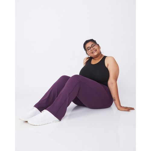 Buy Blissclub Women Grape The Ultimate Flare Pants Regular with 4