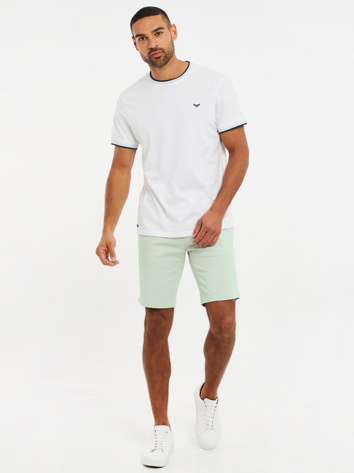 Buy Threadbare Men Sage Green Slim Fit Chino Shorts Online