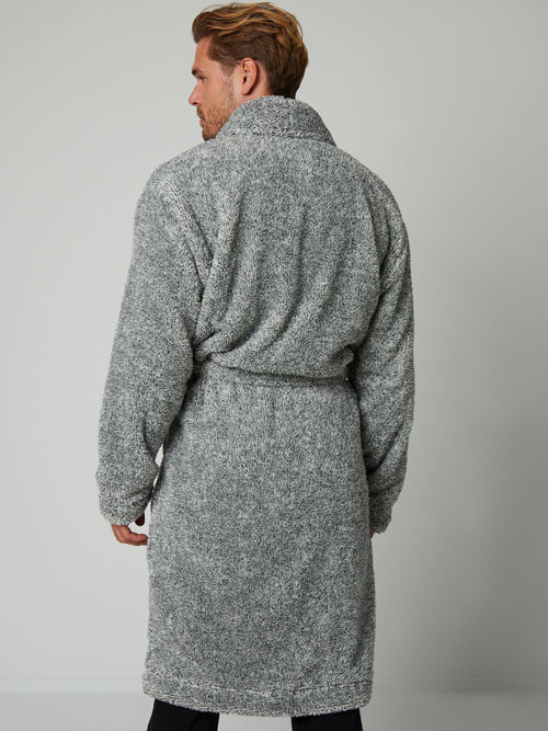 Buy Threadbare Light Grey Teddy Dressing Gown (Set of 2) Online