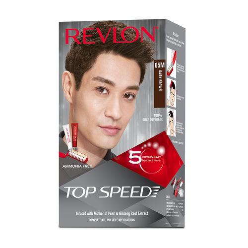 Revlon Top Speed Hair color Man , Dark Brown 65M: Buy Revlon Top Speed Hair  color Man , Dark Brown 65M Online at Best Price in India | Nykaa