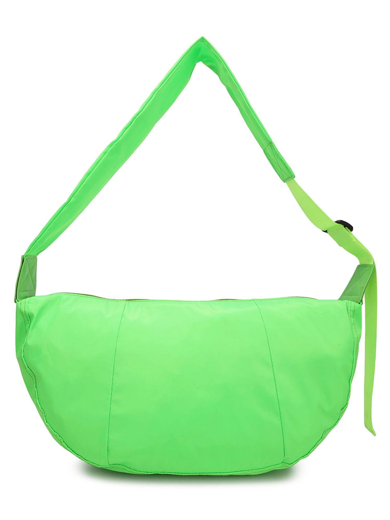 London Rag Green Nylon Adjustable Straps Hobo Bag