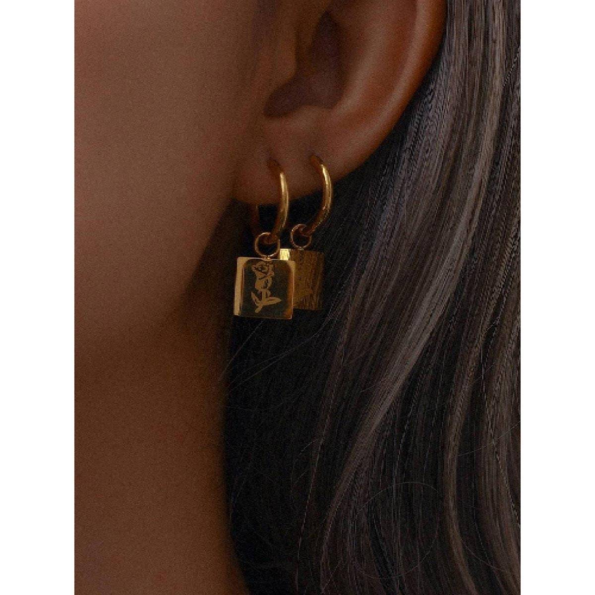White Lies Rose Earrings