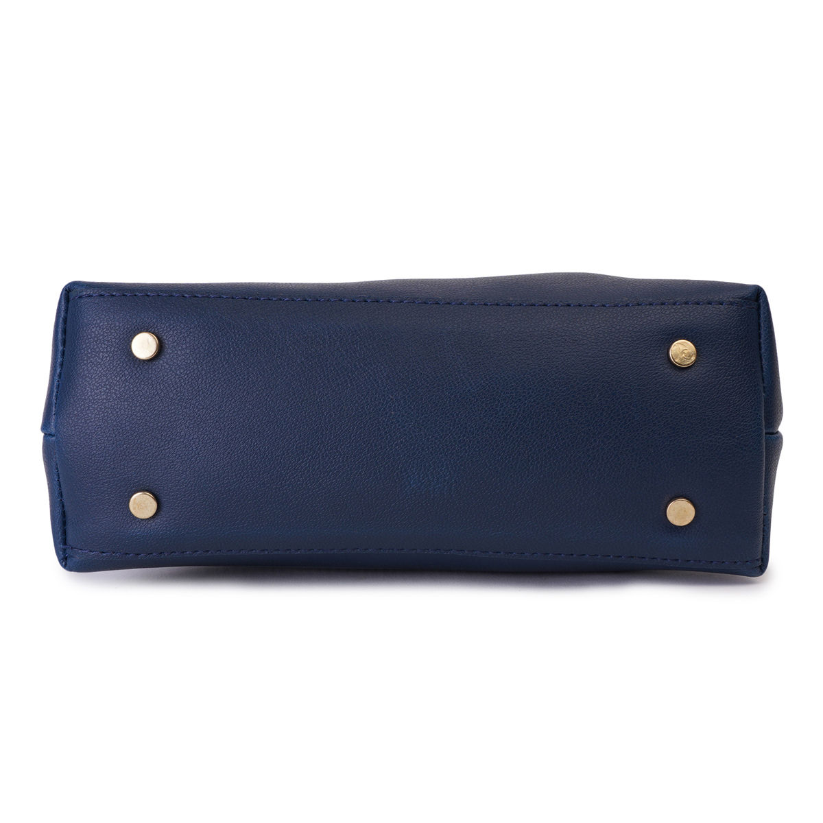 Pouch in grained leather red and navy blue - Bob Carlton