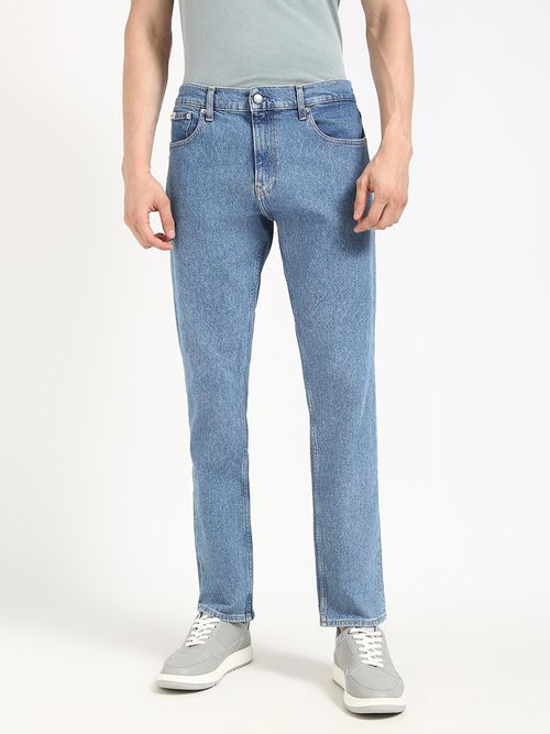 Buy Calvin Klein Slim Fit Blue Casual Jeans Online