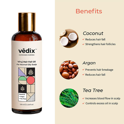 Vedix Hair Fall Oil With Coconut+Jasmine+Almond-Oily Scalp - Tavas Non  Sticky Hair Fall Oil: Buy Vedix Hair Fall Oil With  Coconut+Jasmine+Almond-Oily Scalp - Tavas Non Sticky Hair Fall Oil Online  at Best