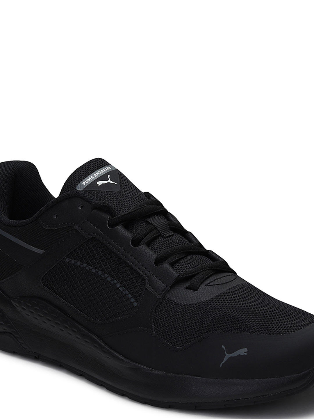 puma anzarun grid black running shoes