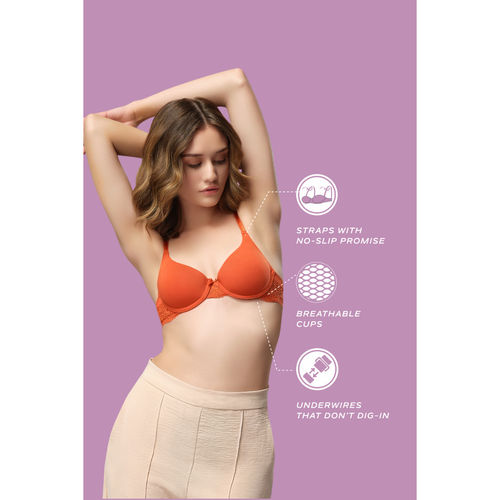 Buy Van Heusen Women Plush Back No Slip Strap & Wireless T-Shirt Bra -  Pickled Beet online