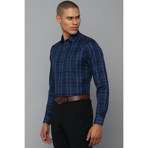 Buy Men Blue Slim Fit Check Full Sleeves Formal Shirt Online