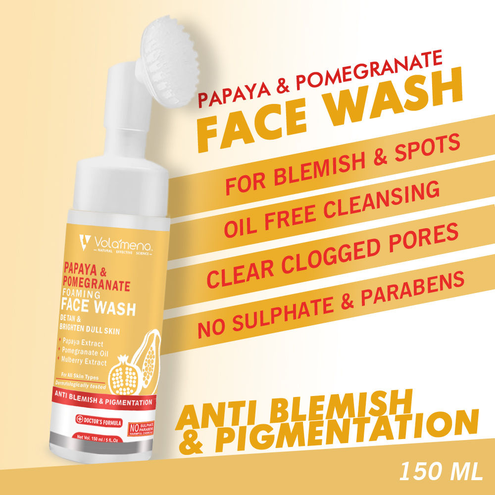 Buy Volamena Papaya & Pomegranate Foaming Face Wash Online