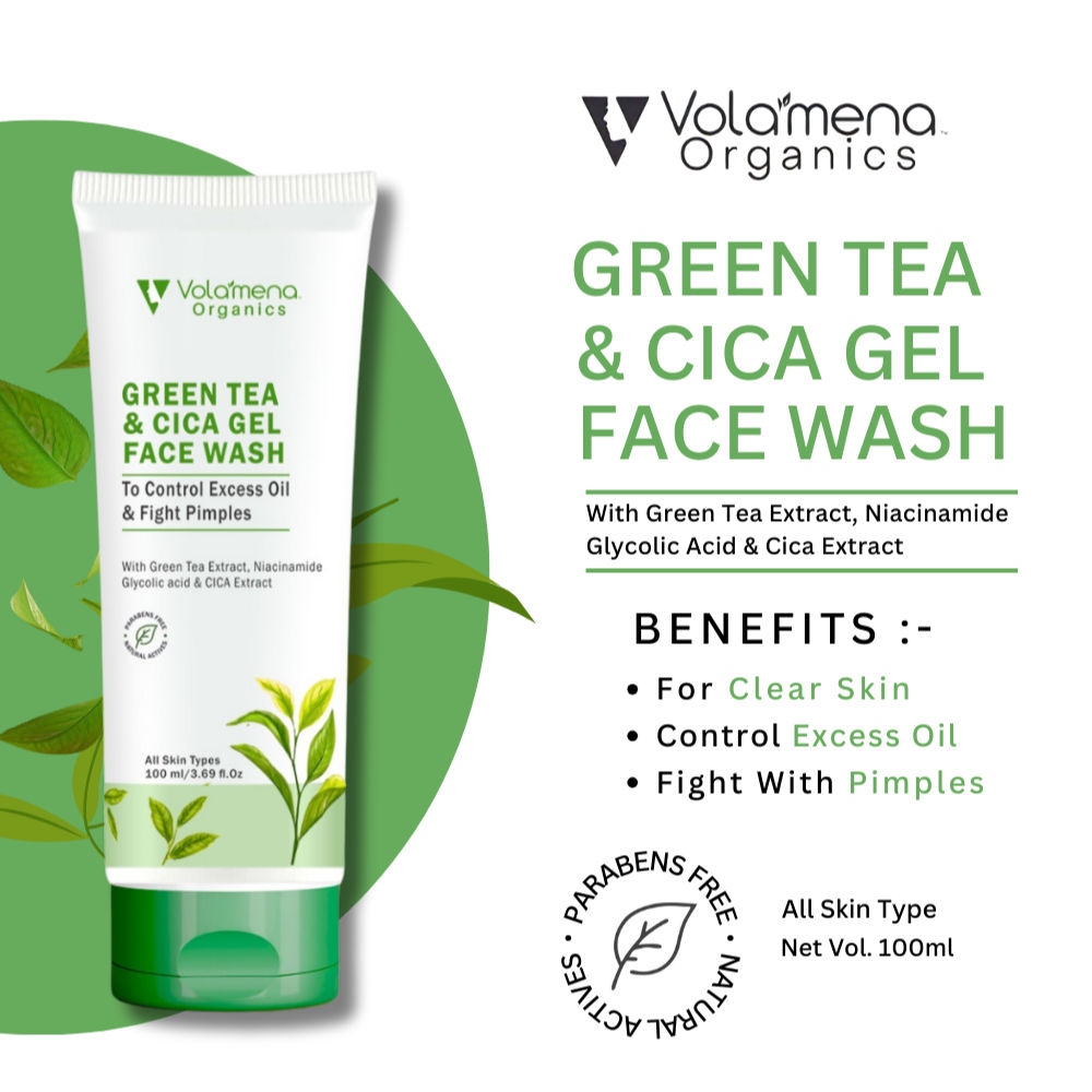 Buy Volamena Green Tea & Cica Gel Face Wash Online