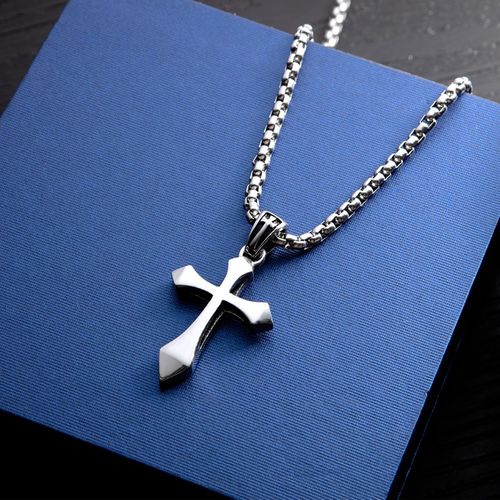 Buy Peora Stainless Steel Religious Catholic Cross Pendant