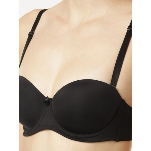 Women's Under-Wired Padded Soft Touch Microfiber Nylon Elastane Stretch  Full Coverage Multiway Styling Strapless Bra with Ultra-Grip Support Band 