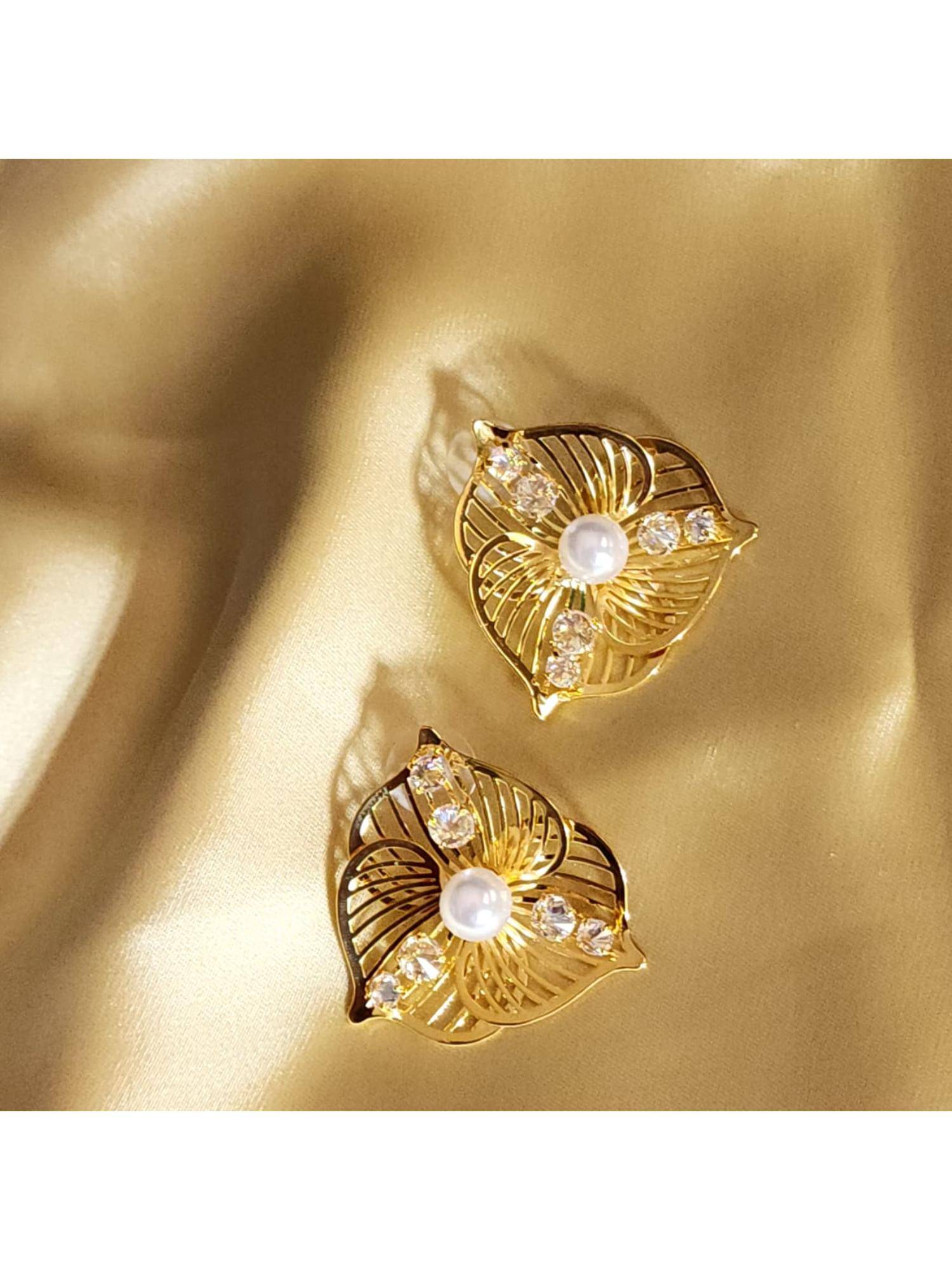 Dkane Designs Women White Stainless Steel Earrings