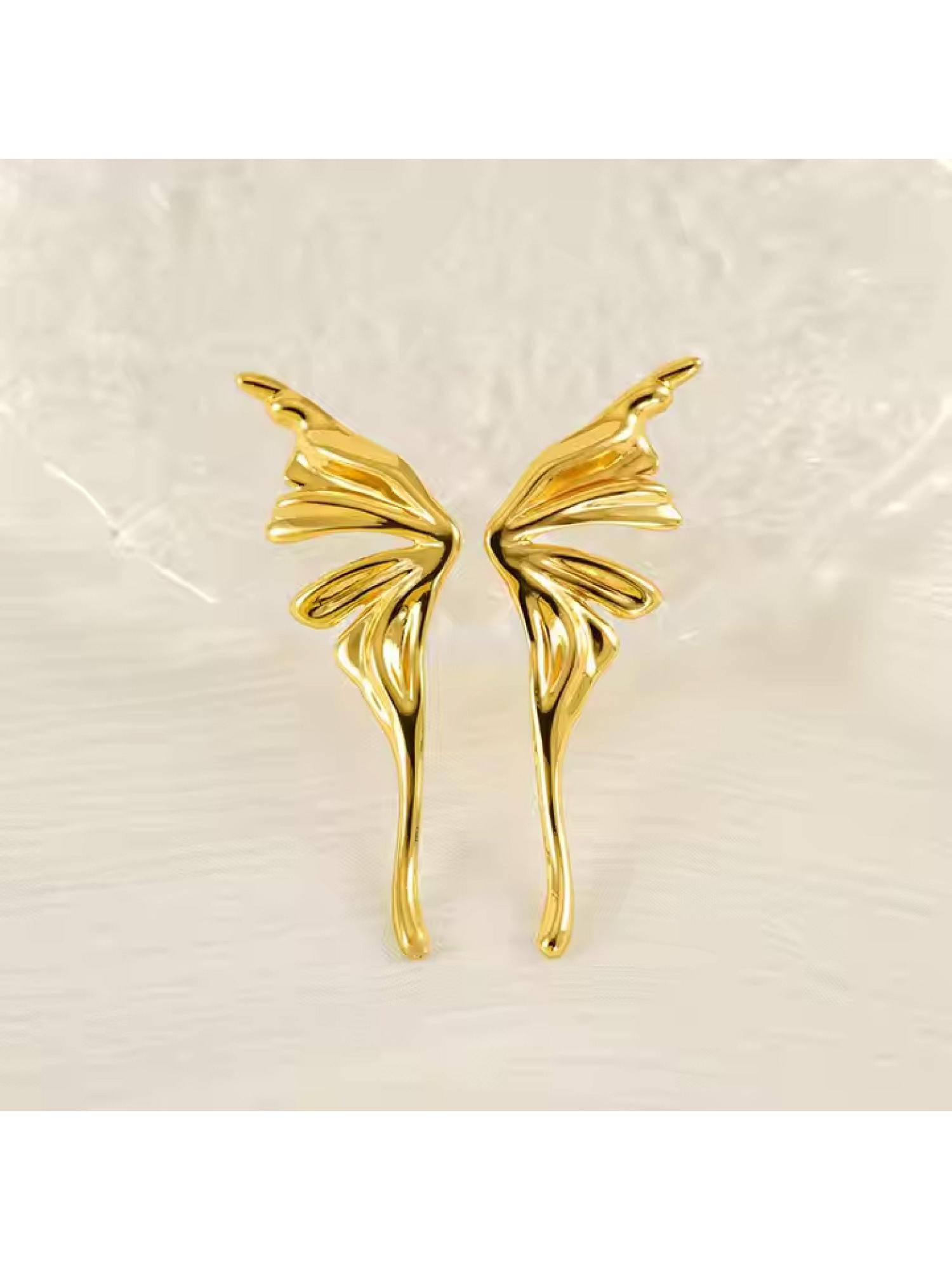 Dkane Designs Women Gold Stainless Steel Earrings