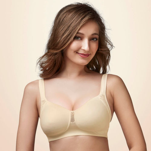 Buy Trylo Lush Woman Non Padded Full Cup Bra - Nude Online