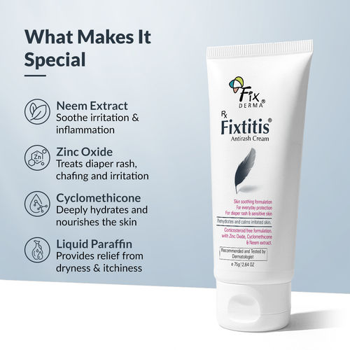 Buy Fixderma 15% Zinc Oxide Fixtitis Anti Rash Cream Online