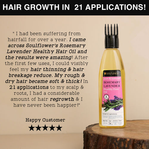Soulflower Rosemary Lavender Healthy Hair Oil: Buy Soulflower Rosemary  Lavender Healthy Hair Oil Online at Best Price in India | Nykaa