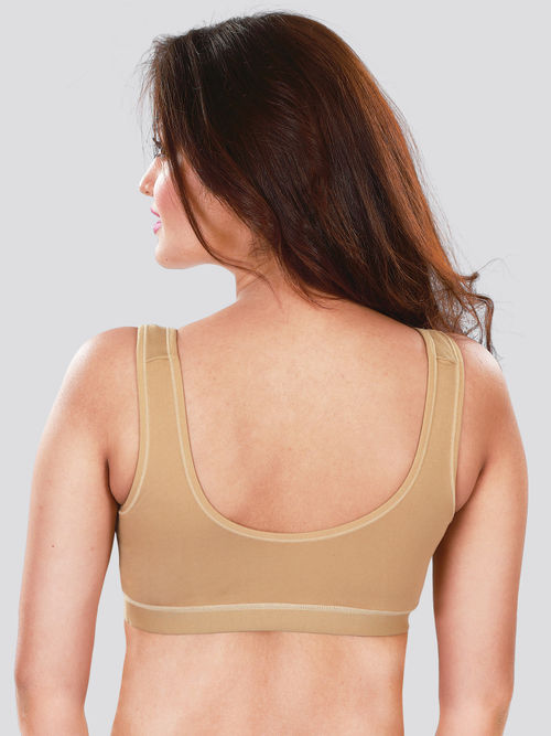 Buy Dermawear SB-1104 Non Padded Wire free Sports Bra Skin Online