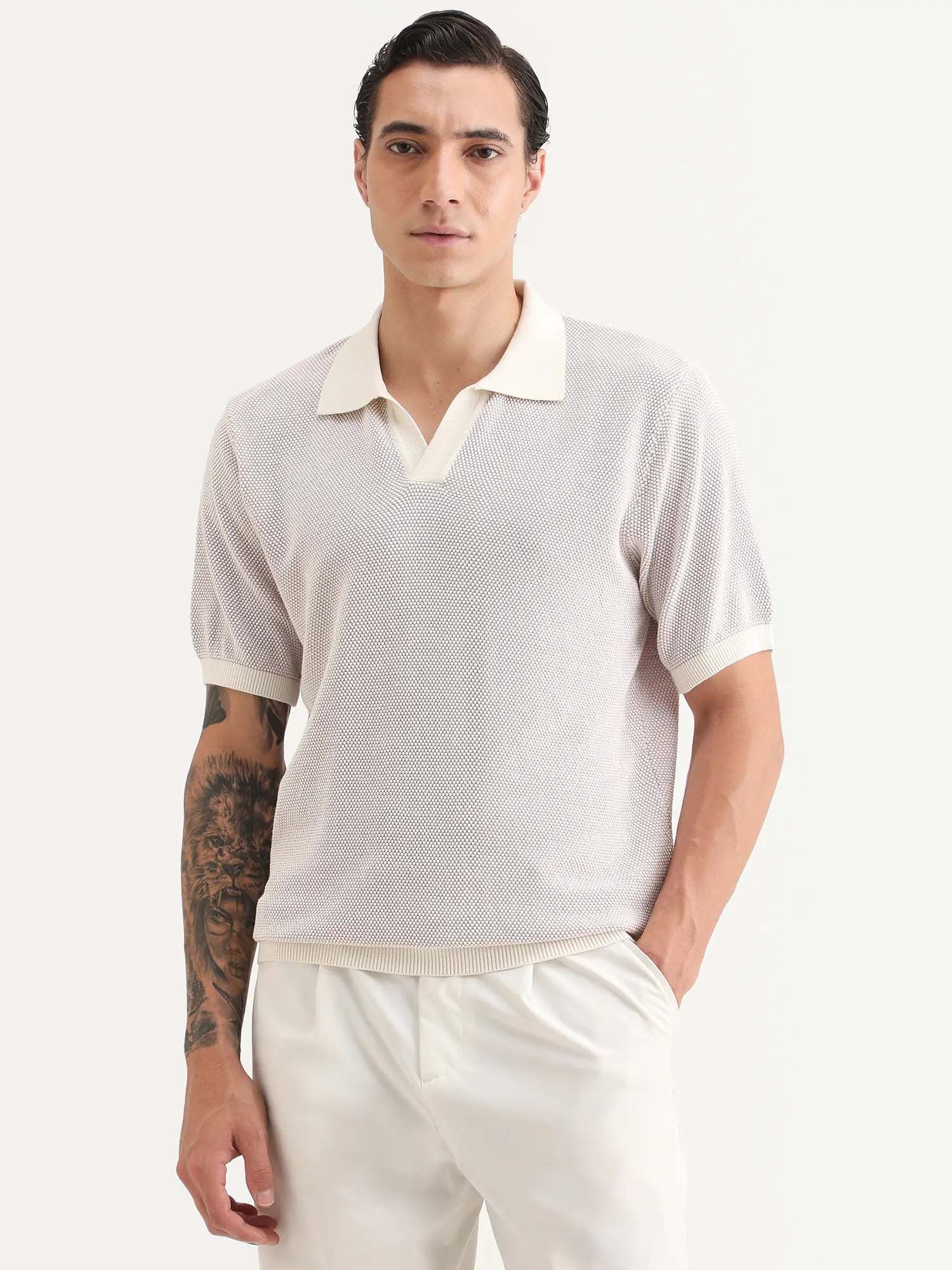 Buy Rare Rabbit Men's Jordan Pastel Purple Polo T-Shirt Online